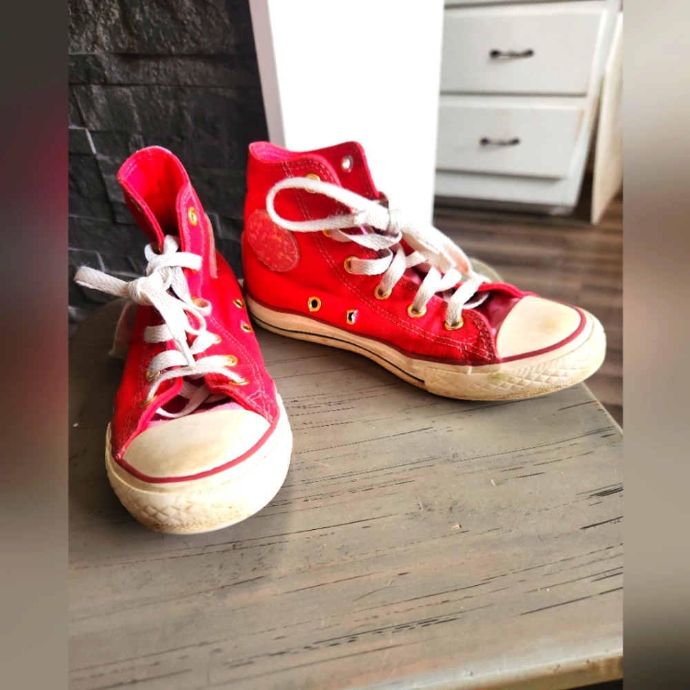 Converse Kids Red High-Top Sneakers